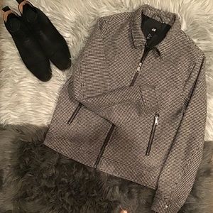 H&M Bomber Mens Size Medium, Blk Dress Shoes 9